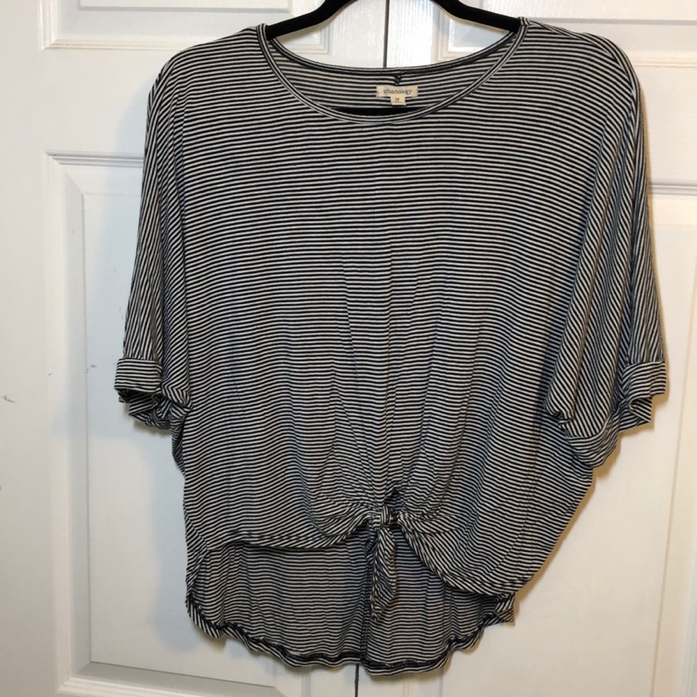 ‼️SOLD‼️ Black & White Striped Blouse